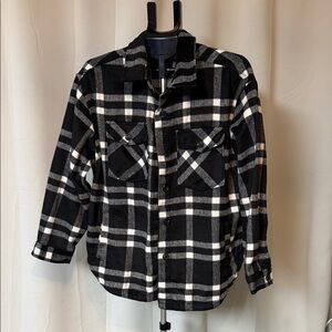 Women’s Black and White Plaid Shacket